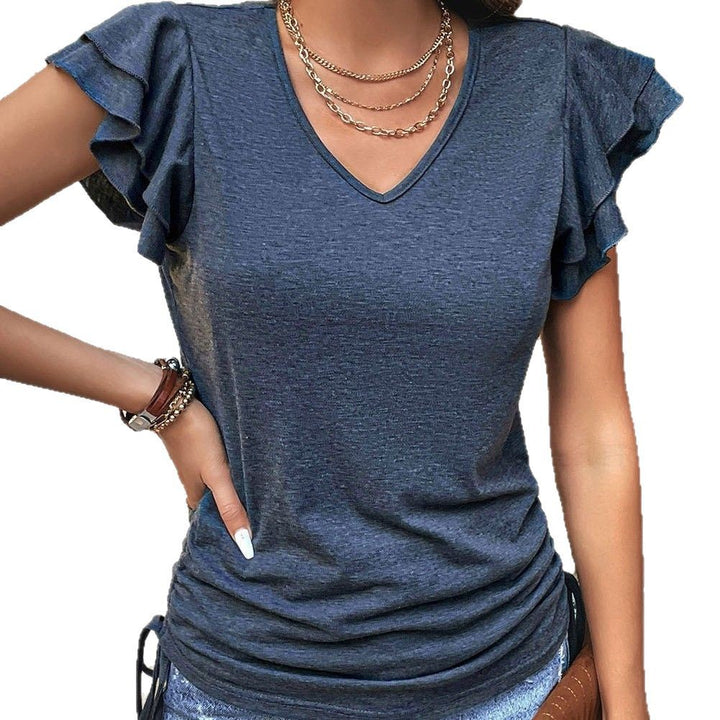 Damer T-shirt med ruffle detaljer Stilla