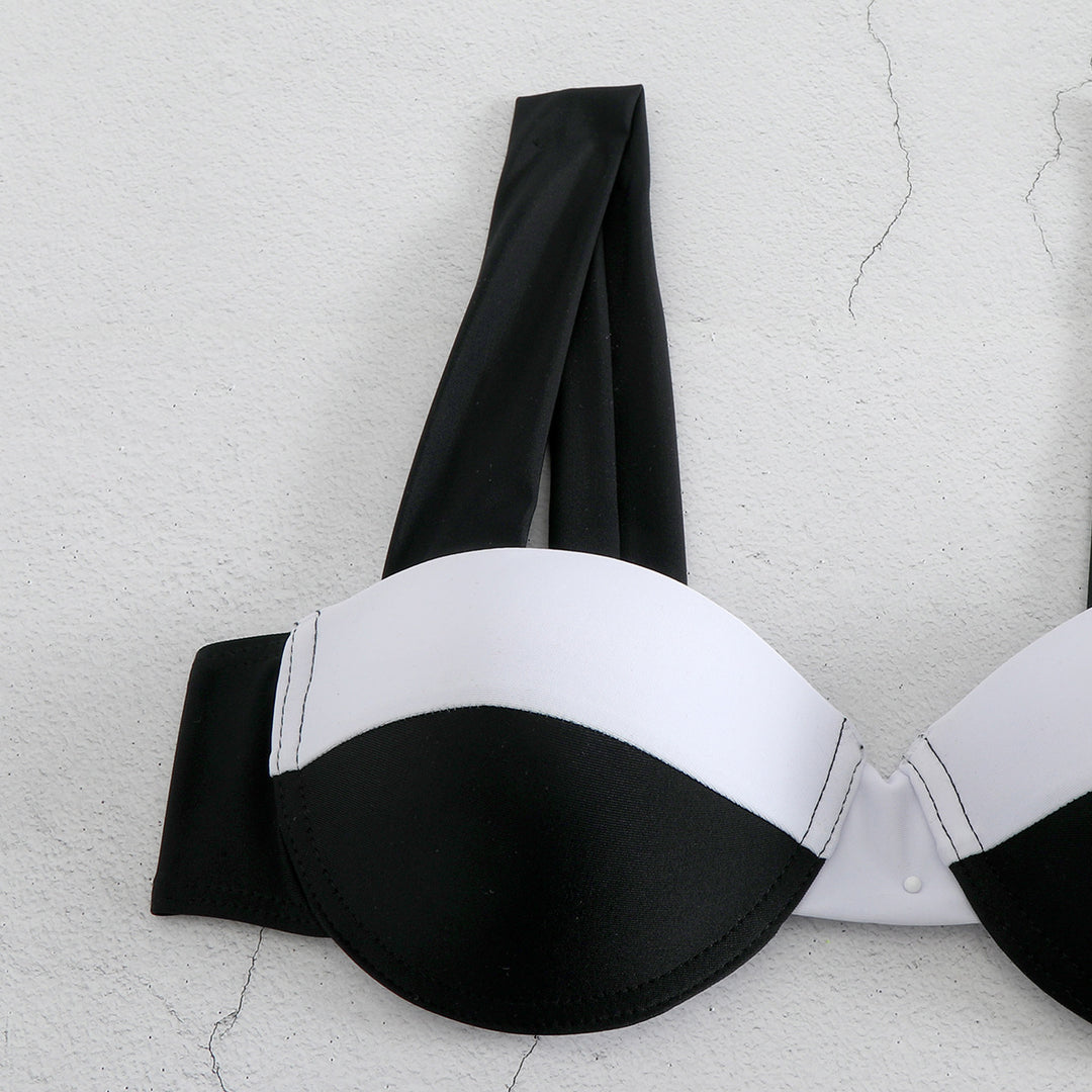 Dame Bikini-sæt med elegante stropper og moderne bustier-overdel Stilla