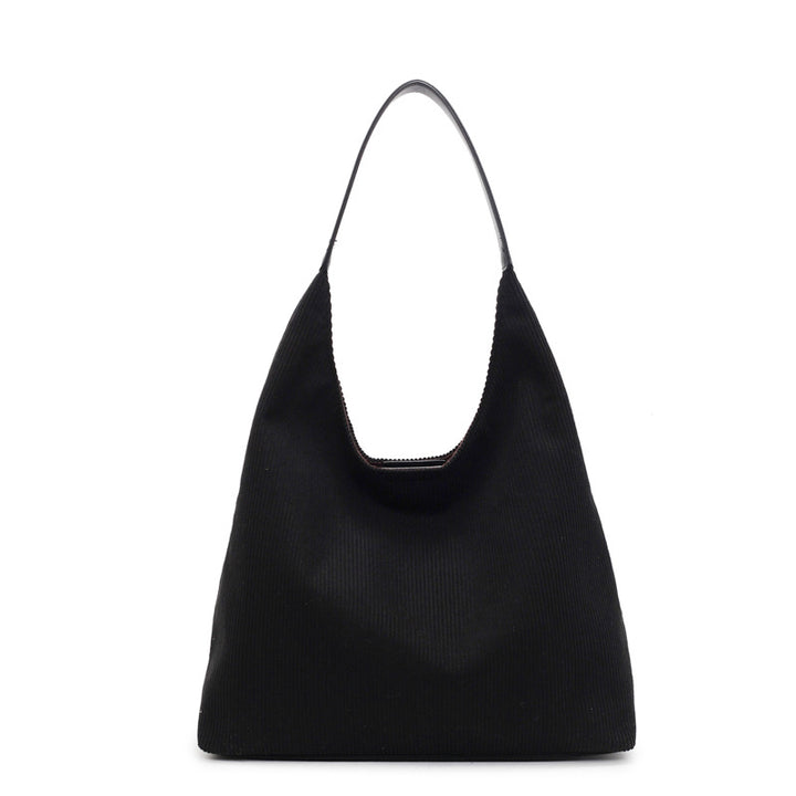 Femme Textureret Stof Slouchy Tote Bag Stilla
