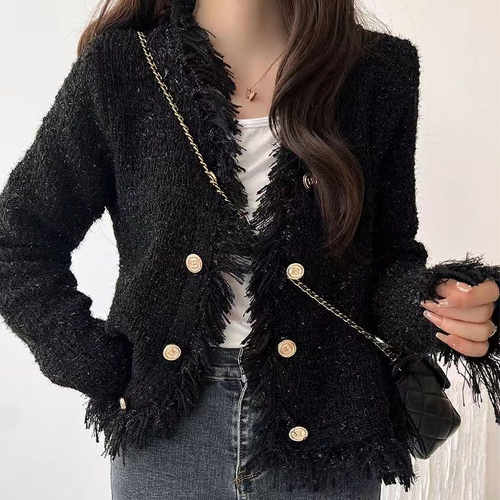 Kvinders cardigan med frynser Stilla