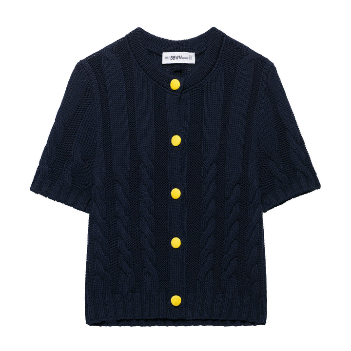 Femme Kortærmet Kabelstrik Cardigan Stilla