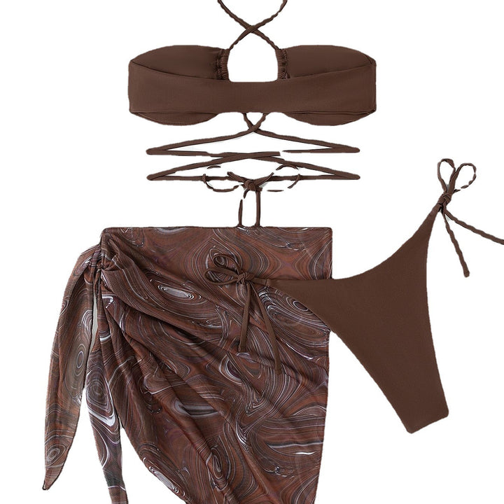 Kvinder To-delt Wrap Bikini Sæt Stilla