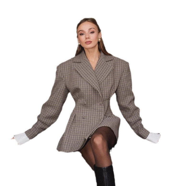 Kvinders oversized ternet blazer med dobbeltknaplukning Stilla