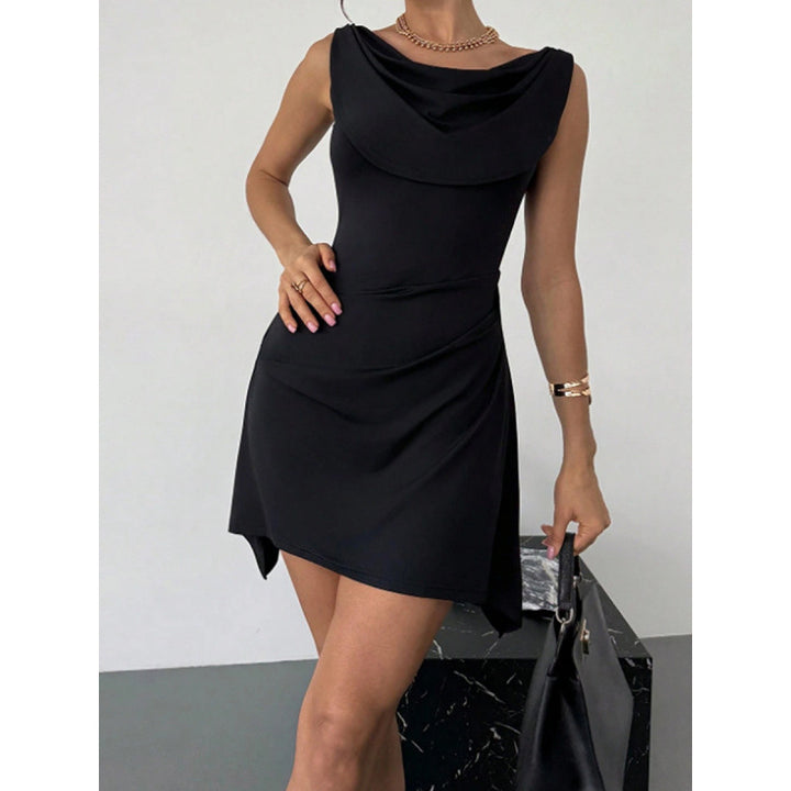 Damen Elegantes Wickelkleid mit fließendem Schnitt und tiefem Ausschnitt Skovae