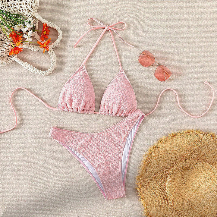 Dame Triangel-Bikini-Sæt med matchende Indigo Skirt Skovae