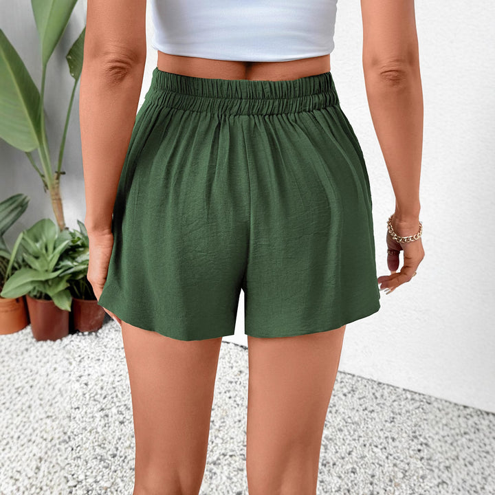 Dame High-Waist Shorts med moderigtigt folder og sidelommer Stilla