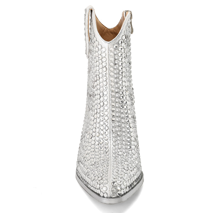 Femme Strass-besatte Western-inspirerede Støvler Stilla