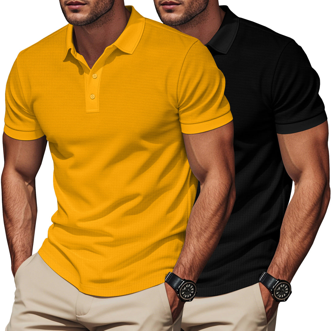 Herrer polo skjorte med struktureret design og åndbare egenskaber Stilla