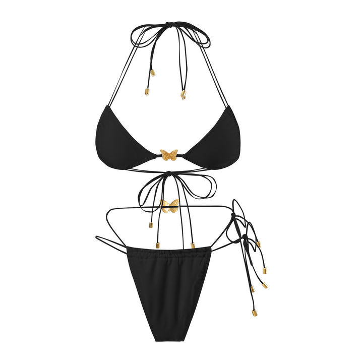 Dame Bikini-sæt med luksuriøse, gyldne sommerfugledetaljer Stilla
