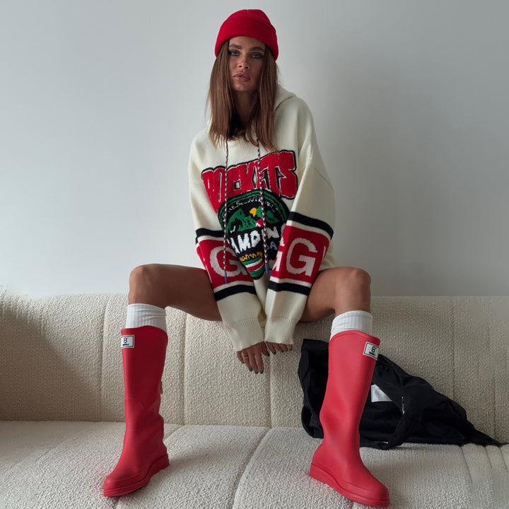 Kvinders store oversized sweater med grafisk print Stilla