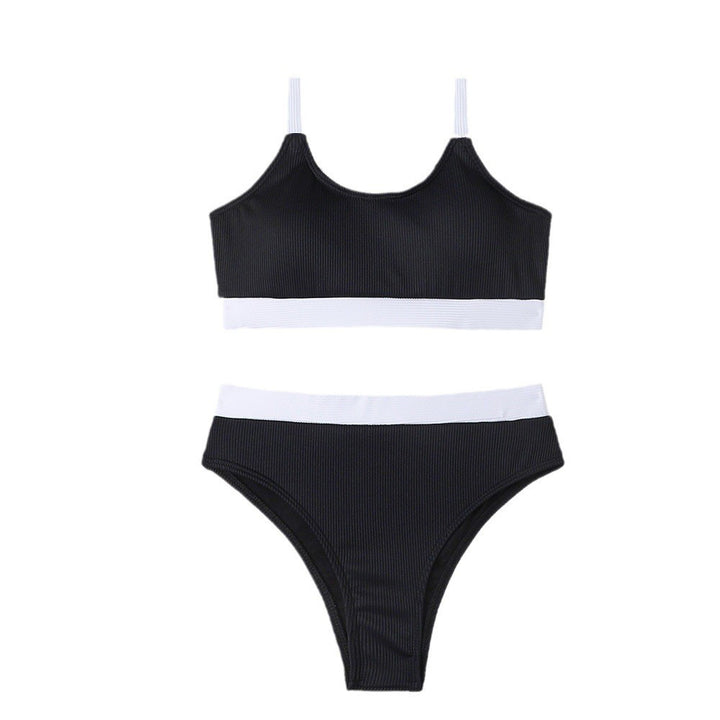 Dame bikinisæt med raffineret ribdesign og justerbare stropper Skovae
