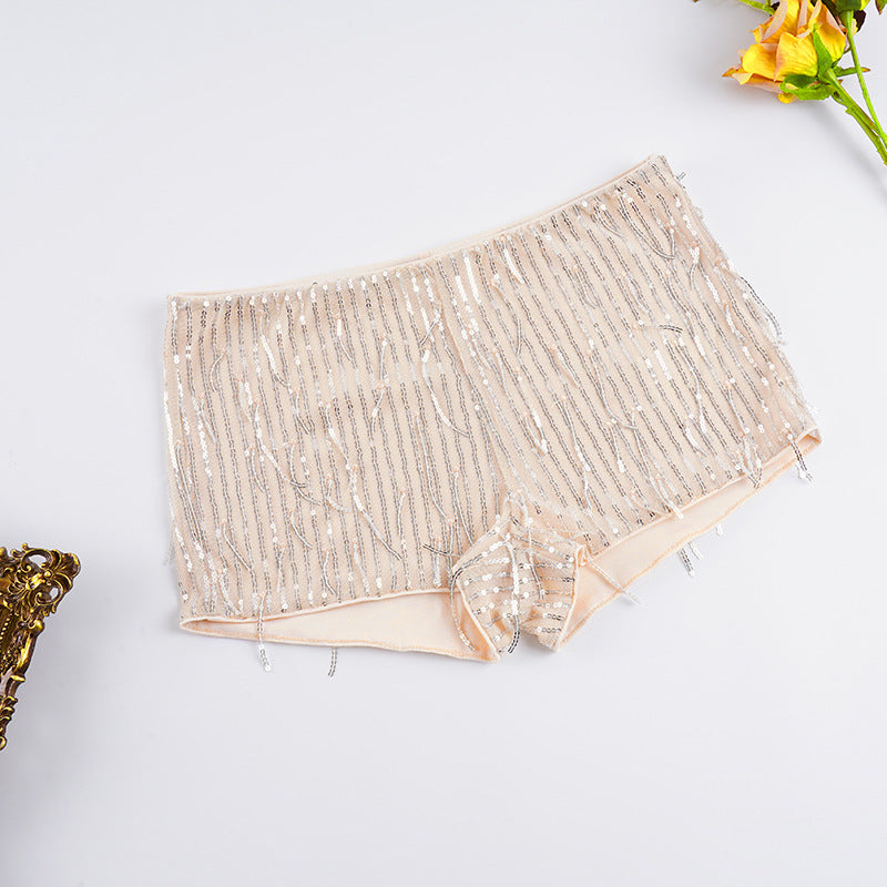 Dame Funktions-Hotpants med elegant strassdesign Skovae