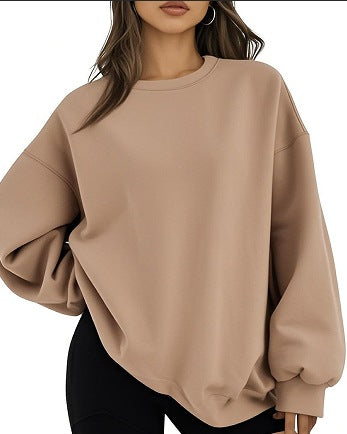 Damer Casual Oversized Sweater med Løs Pasform Skovae