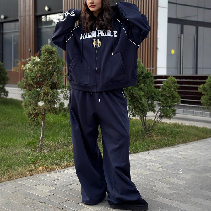 Kvinders afslappede og fashionable hætte sweatshirt-dragt Stilla