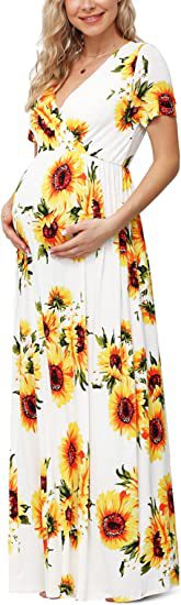 Dame Graviditet Indpakning Maxi Kjole Stilla 1752657199