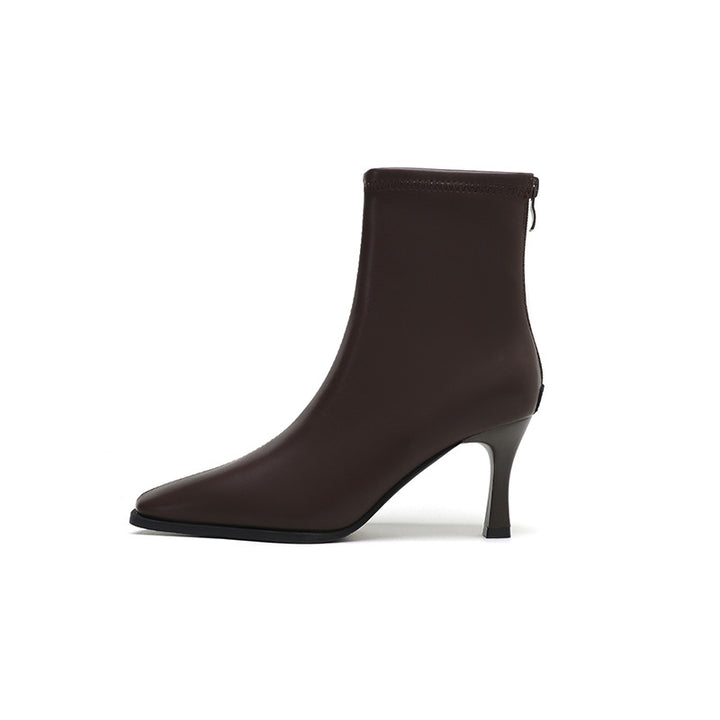 Femme Spids-Tå High-Heel Støvletter med Lynlås Stilla