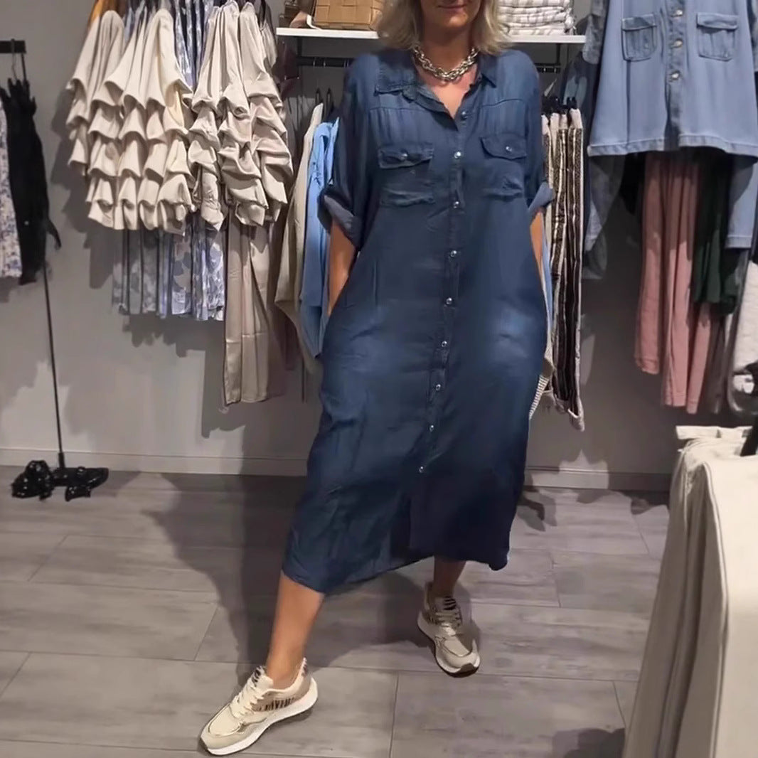 Fru Denim Skjortekjole Stilla