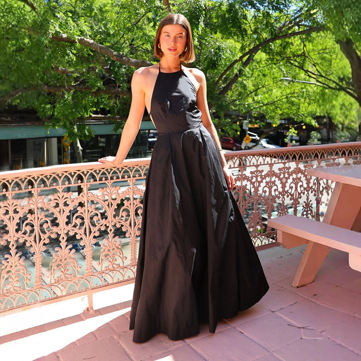 Dame maxi skirt med høj talje og elegant chiffon dækning