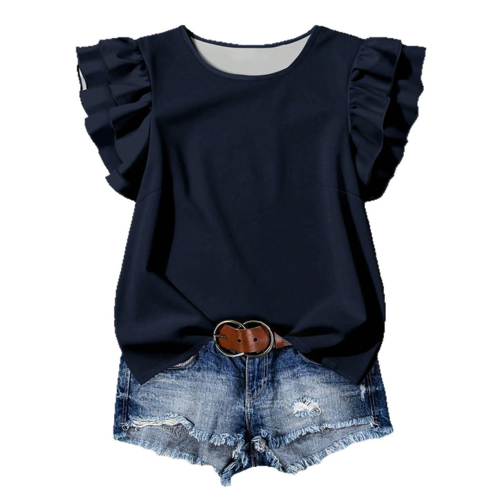 Damer Elegant Bluse med Rynkedetaljer Skovae