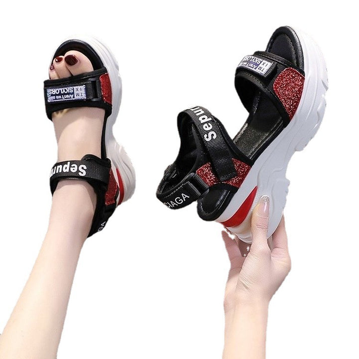 Dame Sporty Sandaler med glitrende Remdesign Stilla