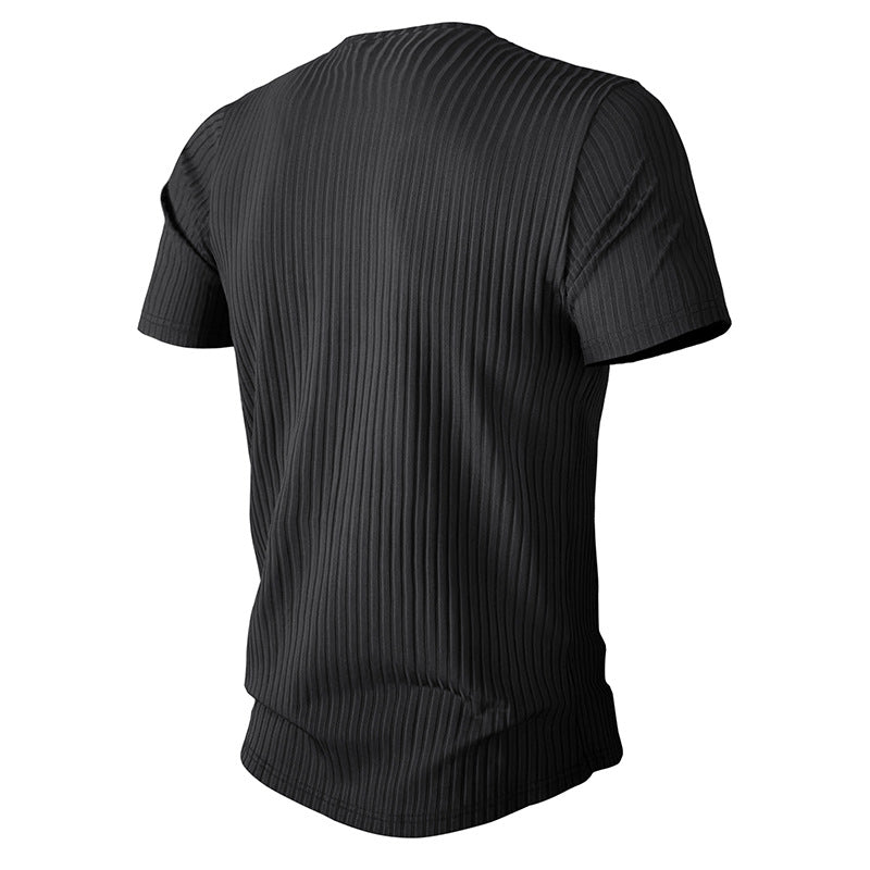 Herrer moderigtigt kortærmet struktur T-shirt Stilla