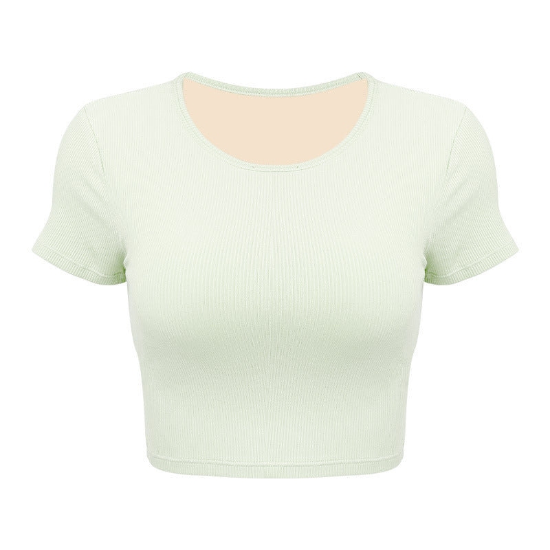 Dame Korte ærmet Rib-T-Shirt Stilla