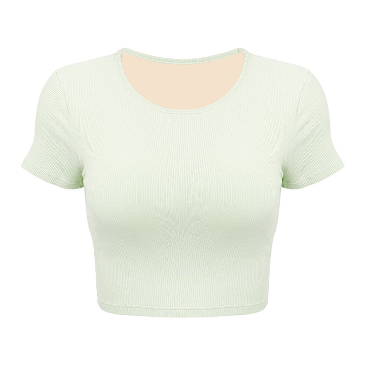 Dame Korte ærmet Rib-T-Shirt Stilla
