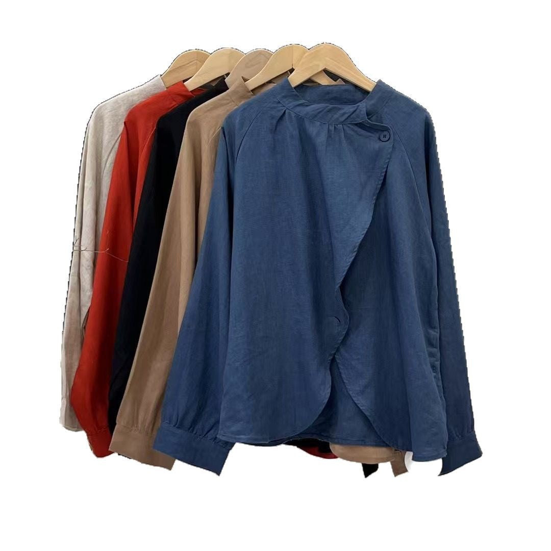 Femme Draped Wrap Bluse Stilla