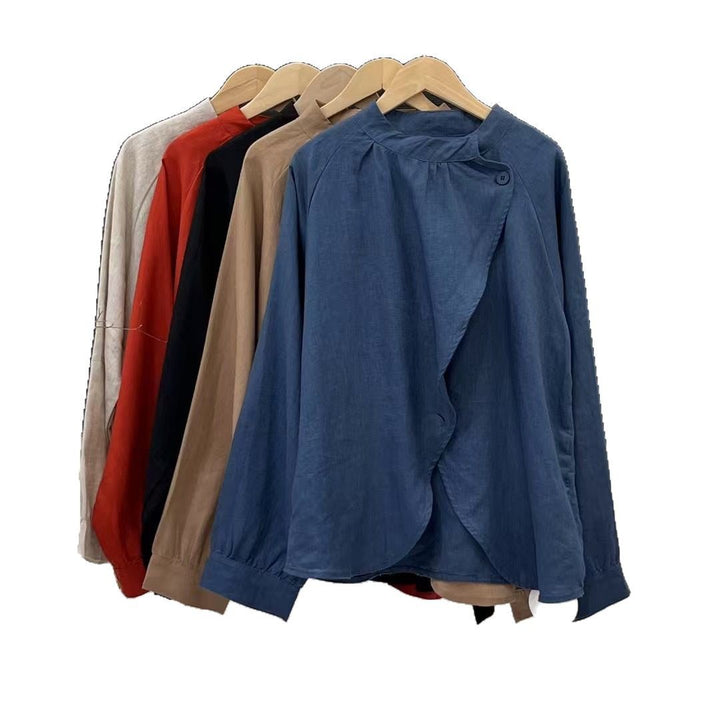 Femme Draped Wrap Bluse Stilla