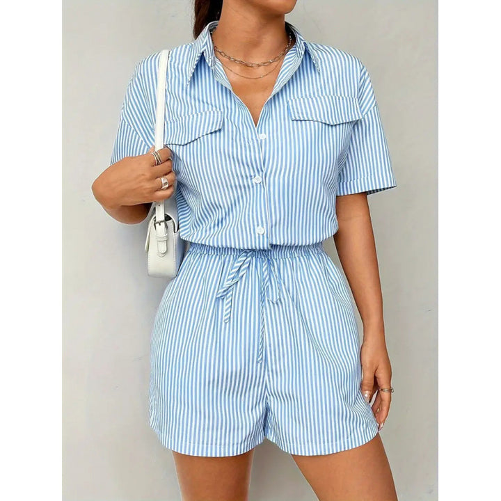 Dame kort jumpsuit med figursyet pasform og praktiske lommer Skovae