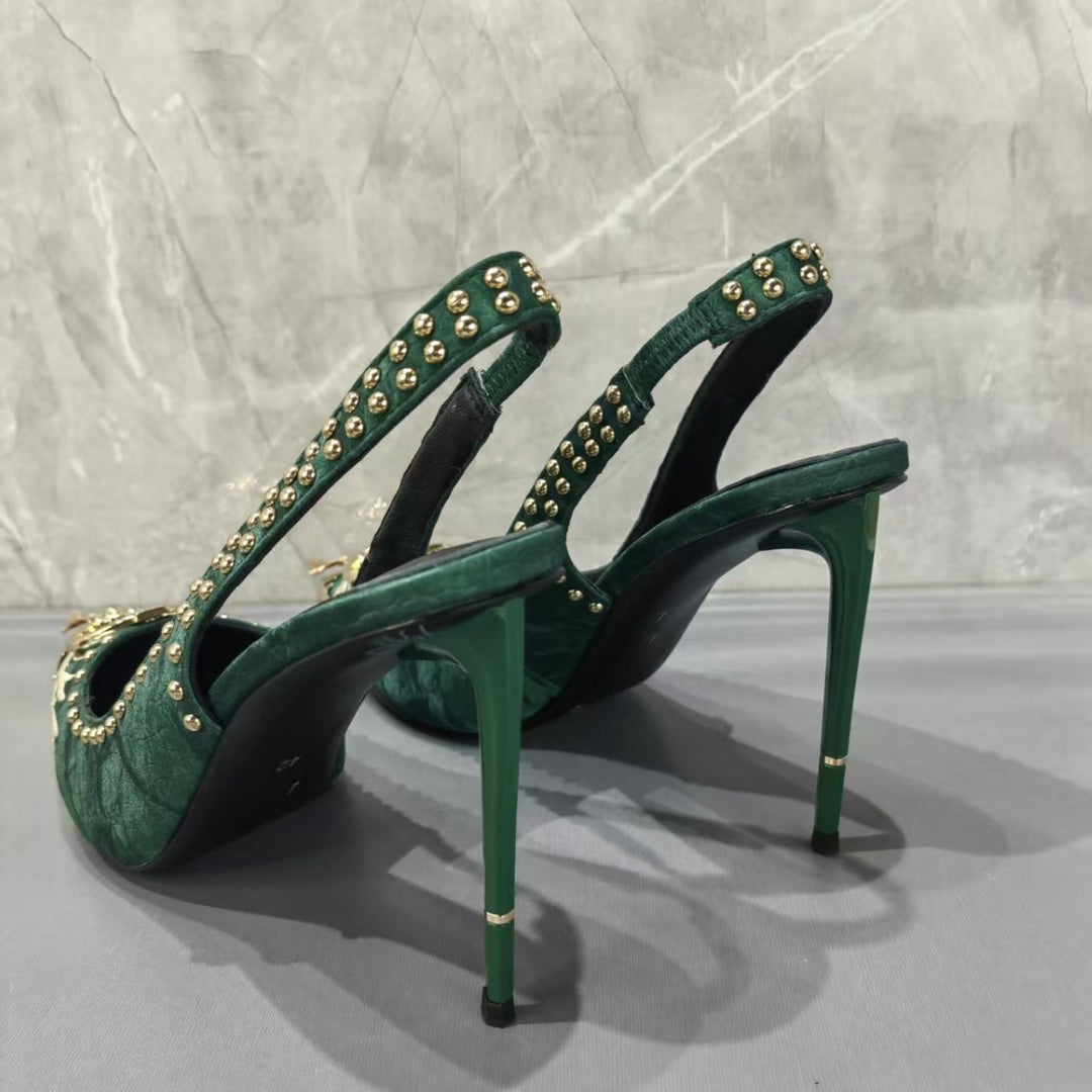 Femme Slingback-hæle med elegante dekorationer Stilla