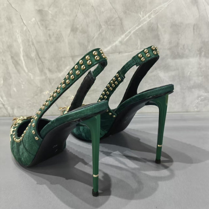 Femme Slingback-hæle med elegante dekorationer Stilla