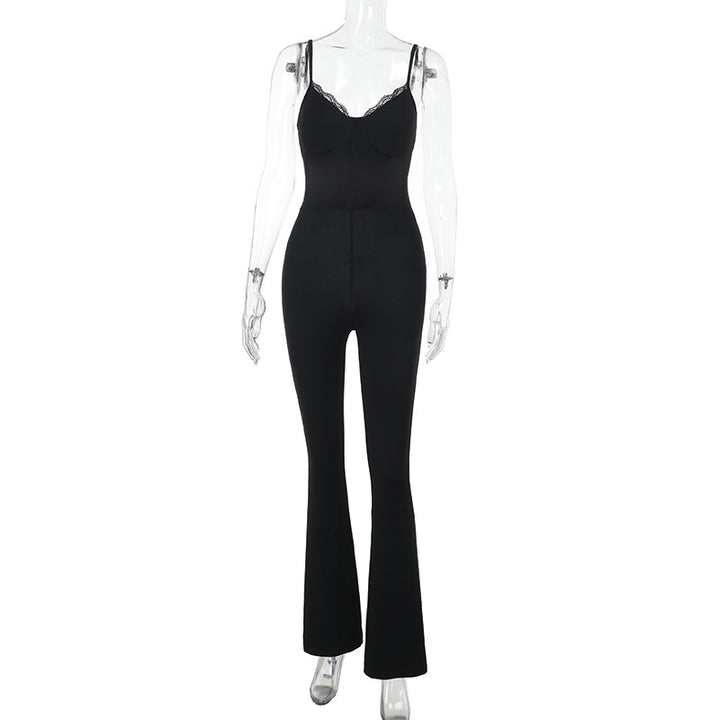 Dame Elegant bodysuit med forførende spidsbroderi og figursyet snit Skovae