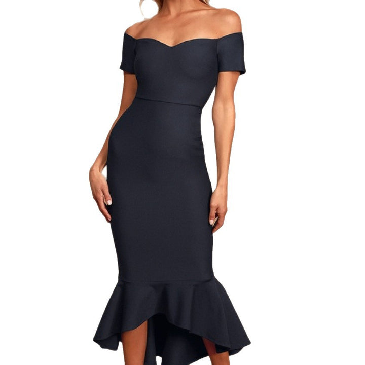 Damer Figurtilpasset Off-Shoulder Kjole med voluminøst Slør Stilla