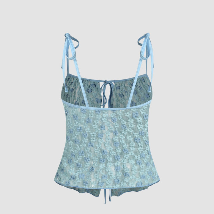 Femme Spids Kant Crop Top Badedragt Stilla