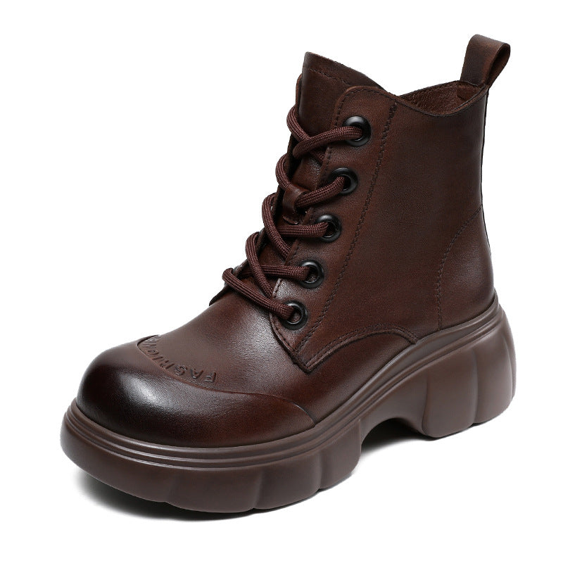 Femme High-Top Fashion Kampstøvler med Chunky-sål Stilla