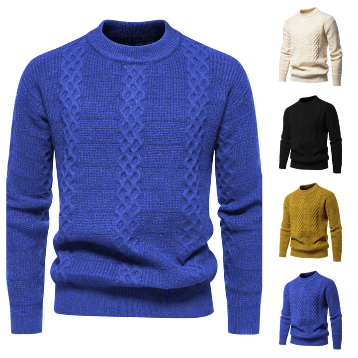 Herre Struktureret Kabelstrik Pullover Sweater Stilla 1749703919