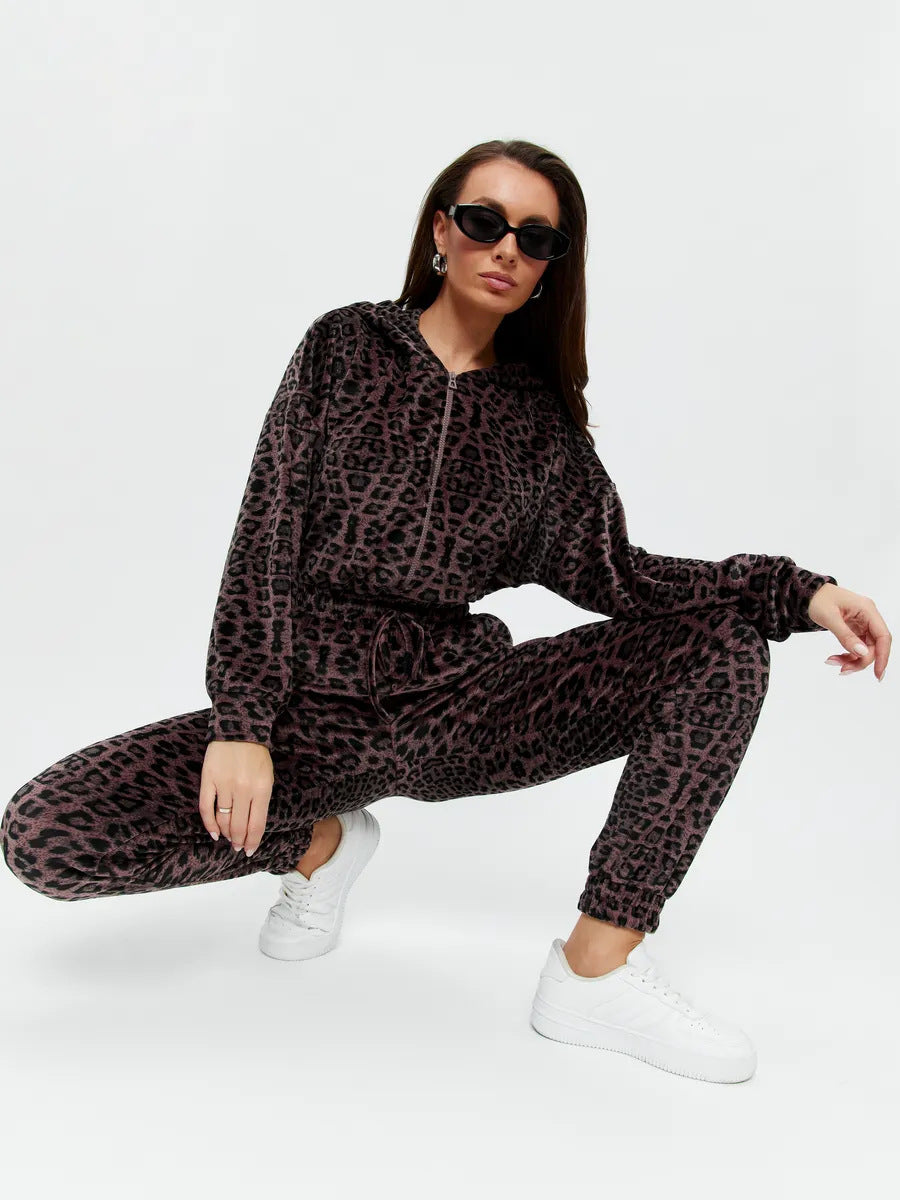 Kvindernes fløjlsagtige hættetrøje jumpsuit Skovae