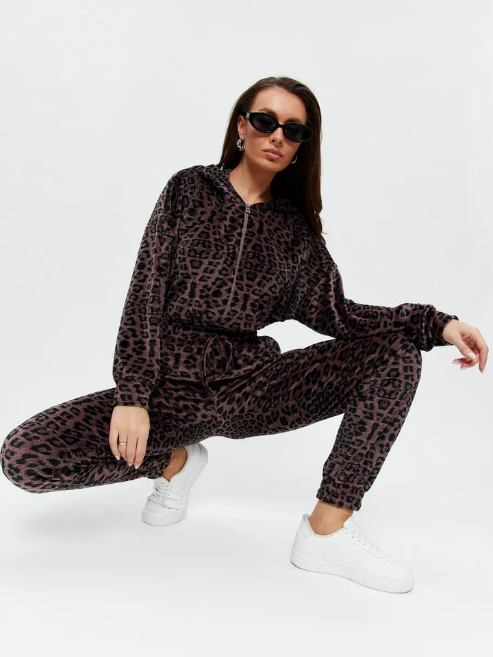 Kvindernes fløjlsagtige hættetrøje jumpsuit Skovae