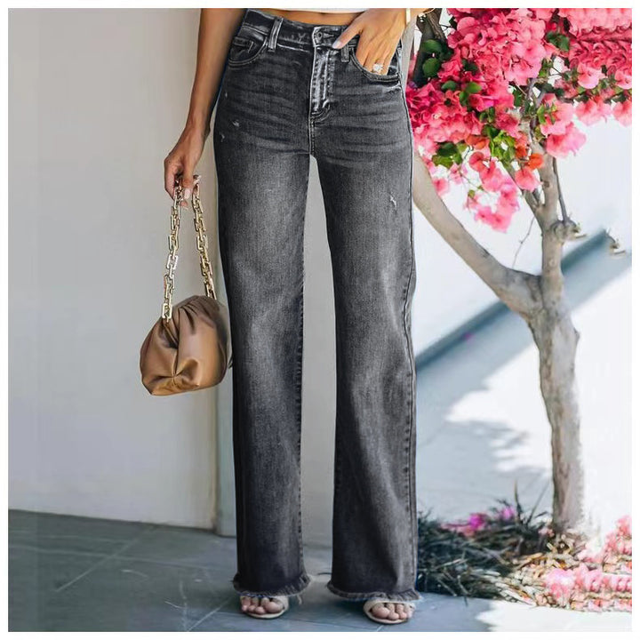 Damer High-Waist Flare Jeans i moderne Vintage-look Stilla