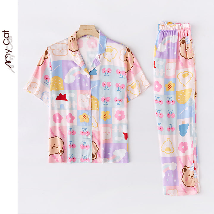Dame pyjamasæt med legende dyredesign og højkvalitetsmateriale Stilla
