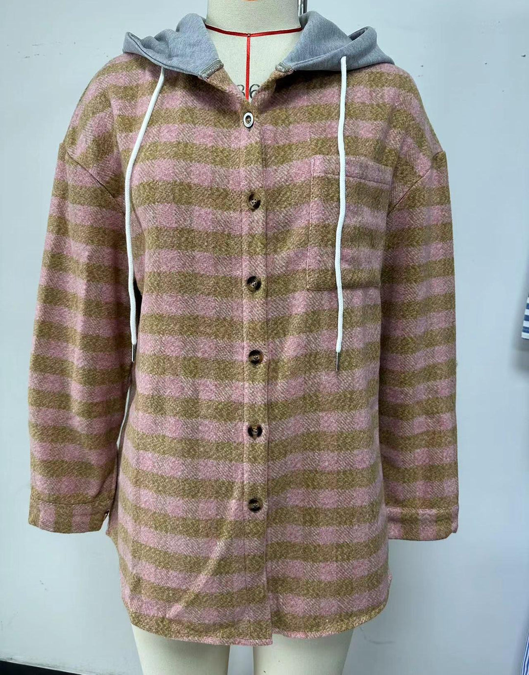 Dame Ternet Overshirt med Hætte Stilla