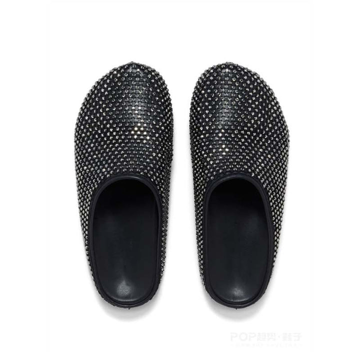 Femme med strass dekorerede slippers mules Stilla