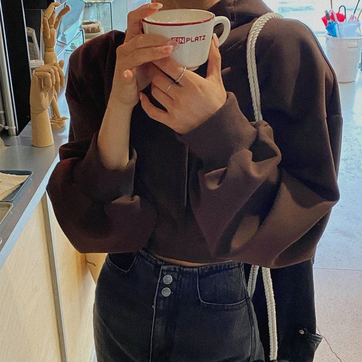 Kvindernes cropped hoodie med oversized pasform Stilla