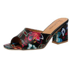 Dame Klodset Sandaler med blomsterdesign og komfortabel blokhæl Stilla