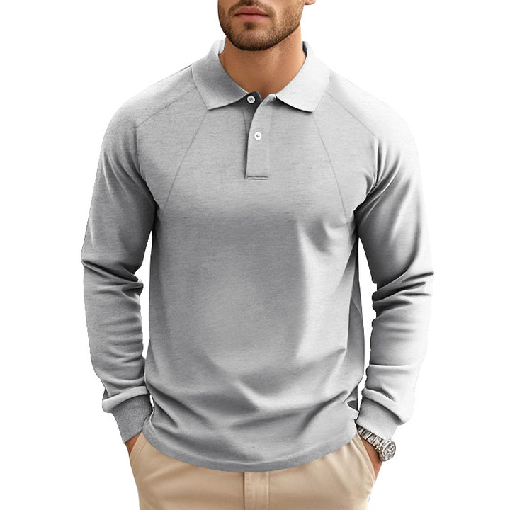 Herrer langærmet polo skjorte med komfortabel pasform og sporty design Stilla
