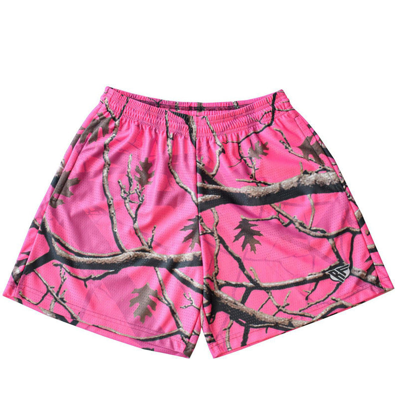 Herrer Outdoor Camouflage Mønster Træningsshorts Stilla