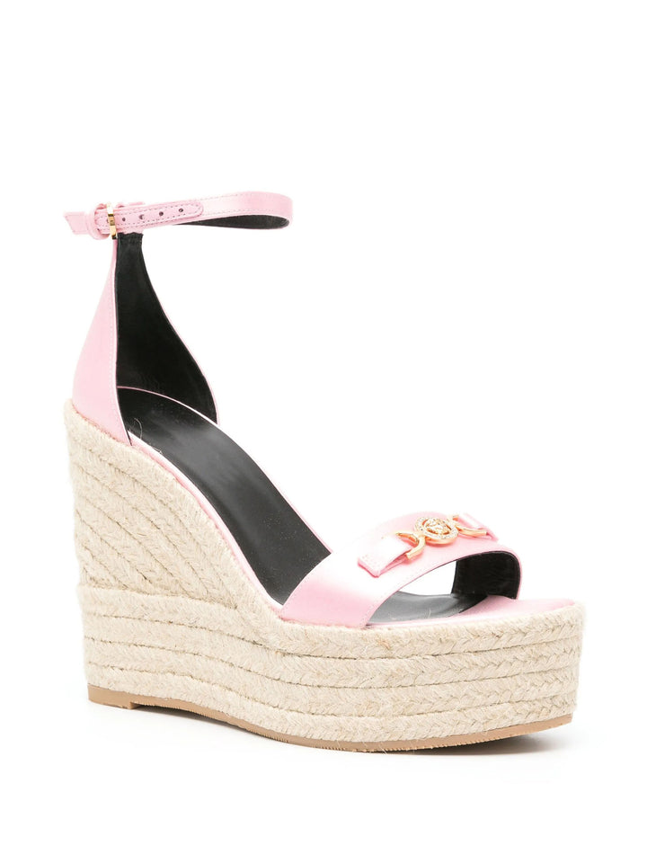 Femme Espadrille Keil Sandaler med justerbar ankelrem og dekorativ kæde Stilla