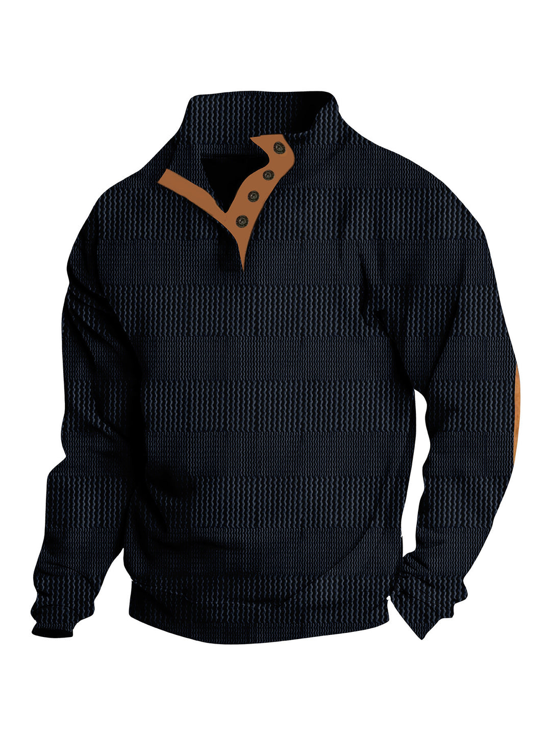 Herrer pullover med moderne højtstående krave og struktureret design Stilla