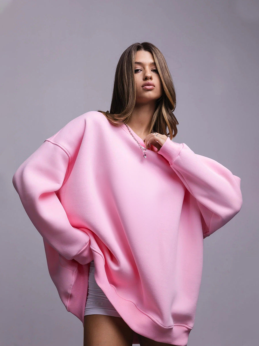 Kvindernes oversized sweatshirt med afslappet pasform og blødt for Stilla